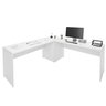 Mesa Escrivaninha em L Canto Arredondado 140x60cm - 6