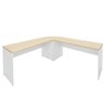 Mesa Escrivaninha em L Canto Arredondado 140x60cm - 8