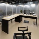 Ver imagem 2 de Mesa Escrivaninha em L Canto Arredondado 140x60cm