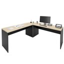 Ver imagem 6 de Mesa Escrivaninha em L Canto Arredondado 140x60cm