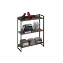 Ver imagem 3 de Kit 3 Estantes Multiuso Industrial 3 Prateleiras Areta 104x80cm C01 Carvalho Dark - Lyam Decor