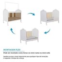 Ver imagem 7 de Quarto de Bebê Gêmeos 2 Berços Guarda-Roupa e Cômoda Janelada 100% MDF Maya Clássico Espresso Móveis Branco/Brilho/Amêndoa