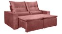 Ver imagem 1 de Sofá Berlim Reclinável e Retrátil Suede Rosa