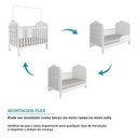 Ver imagem 7 de Quarto de Bebê Gêmeos 2 Berços com Capitonê e Cômoda Janelada 100% MDF Maya Clássico Espresso Móveis Branco/Brilho