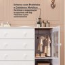 Quarto de Bebê Gêmeos 2 Berços com Capitonê e Cômoda Janelada 100% MDF Maya Clássico Espresso Móveis - 14