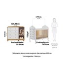 Ver imagem 5 de Quarto de Bebê Gêmeos 2 Berços com Capitonê e Cômoda Janelada 100% MDF Maya Clássico Espresso Móveis Branco/Brilho/Amêndoa