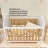 Quarto de Bebê Gêmeos 2 Berços com Capitonê e Cômoda Janelada 100% MDF Maya Clássico Espresso Móveis - 12