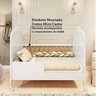 Quarto de Bebê Gêmeos 2 Berços com Capitonê e Cômoda Janelada 100% MDF Maya Clássico Espresso Móveis - 8