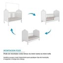 Ver imagem 7 de Quarto de Bebê Gêmeos 2 Berços e Cômoda Janelada 100% MDF Maya Clássico Espresso Móveis Branco/Brilho