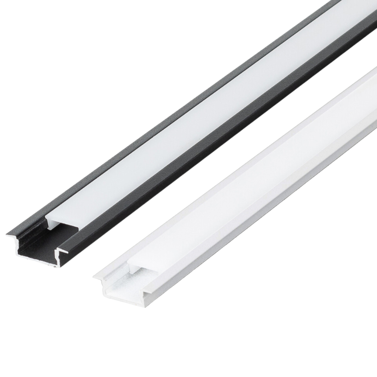 Kit 3 Perfil de Led Reforçado Embutir 24x7mm Barra 3m para Fita de Led Pasilux:preto - 4