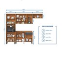 Ver imagem 4 de Cozinha Compacta 4 Peças 11 Portas 1 Gaveta com Paneleiro para Forno Vegas Itatiaia
