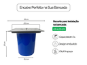 Ver imagem 3 de Lixeira Quadrada de Embutir Pia e Bancada Aço Inox 5L com Balde Plástico Removível