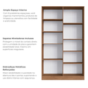 Ver imagem 6 de Armário Multiuso 4 Portas e 8 Prateleiras Rivera