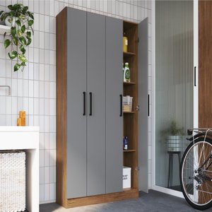 Armário Multiuso 4 Portas e 8 Prateleiras Rivera