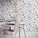 Ver imagem 4 de Papel de Parede Adesivo Geek Infantil Fundo Branco Lavável