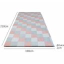 Ver mais imagens de Tapete Infantil Mosaico Almofadado para Quarto 218x100cm Keiko Colchões - Rosa