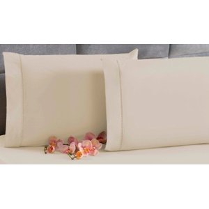 2 Fronha Avulsa Percal 200 Fios Algodão Ponto Palito Palha