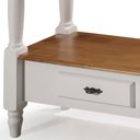 Ver imagem 4 de Aparador para Sala Pés Torneados 2 Gavetas Inferiores 1028 Linz Móveis - Off White/imbuia Glazer