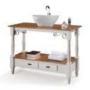 Ver imagem 2 de Aparador para Sala Pés Torneados 2 Gavetas Inferiores 1028 Linz Móveis - Off White/imbuia Glazer