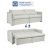 Sofá Cama 3 Lugares Aurora Retrátil Boucle Gelo - Celflex - 5