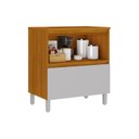 Ver imagem 5 de Balcão Cozinha 1 Porta 1 Gaveta 80cm com Tampo 100% MDF Lúmina Itatiaia Cinza/Cinamomo/Fendi