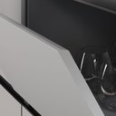 Ver imagem 6 de Balcão Cozinha 1 Porta 1 Gaveta 80cm com Tampo 100% MDF Lúmina Itatiaia Cinza/Grafite/Fendi