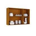 Ver imagem 5 de Armário de Cozinha Aéreo 100%MDF 3 Portas com Reflecta 120cm Lúmina Itatiaia Cinamomo/Fendi Cinza