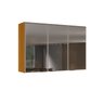 Armário 120cm 3 Portas de Vidro Mdf Dobradiças Slow Motion Lumina Itatiaia - 2