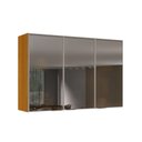 Ver imagem 3 de Armário de Cozinha Aéreo 100%MDF 3 Portas com Reflecta 120cm Lúmina Itatiaia Cinamomo/Fendi Cinza