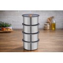 Ver imagem 2 de Conjunto 4 Potes Herméticos Redondo Aço Inox 450ml com Tampa