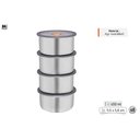 Ver imagem 3 de Conjunto 4 Potes Herméticos Redondo Aço Inox 450ml com Tampa