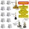 Kit 10 Acabamento Para Registro Quadrado Abs Deca Docol Banheiro Pressão 1/2 e 5/8 + 10 Conversores  - 2