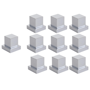 Kit 10 Acabamento Para Registro Quadrado Abs Deca Docol Banheiro Pressão 1/2 e 5/8 + 10 Conversores 