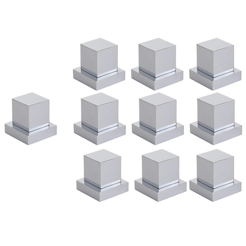 Kit 10 Acabamento Para Registro Quadrado Abs Deca Docol Banheiro Pressão 1/2 e 5/8 + 10 Conversores 