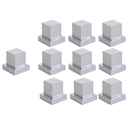 Ver imagem 1 de Kit 10 Acabamento Para Registro Quadrado Abs Deca Docol Banheiro Pressão 1/2 e 5/8 + 10 Conversores