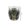 Kit 2 Copos Shot Dose Em Aço Inox Resina Colecionável Decorativo Para Tequila Whisky Vodka Cor: Crân - 2