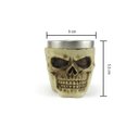 Ver imagem 4 de Kit 2 Copos Shot Dose Em Aço Inox Resina Colecionável Decorativo Para Tequila Whisky Vodka Cor: Crân
