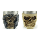 Ver imagem 1 de Kit 2 Copos Shot Dose Em Aço Inox Resina Colecionável Decorativo Para Tequila Whisky Vodka Cor: Crân