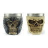 Kit 2 Copos Shot Dose Em Aço Inox Resina Colecionável Decorativo Para Tequila Whisky Vodka Cor: Crân - 1