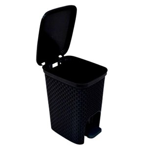 Lixeira Preta ou Cinza 7l com Pedal para Banheiro Cor:preta