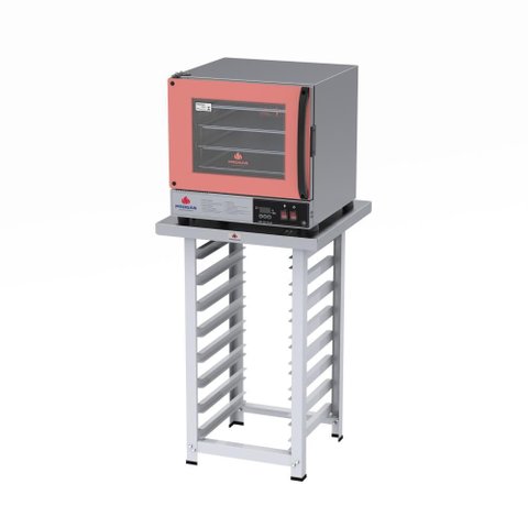 Kit - Forno Turbo Elétrico Prp-004 Plus 127v Rosa + Bancada Mes-004 - Progás