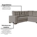 Ver mais imagens de Sofá Canto Retrátil e Reclinável Munique Tamanho 220cm X 175cm