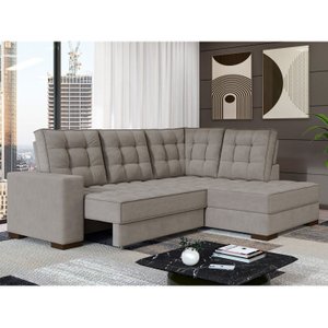 Sofá Canto Retrátil e Reclinável Munique Tamanho 220cm X 175cm