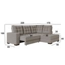 Ver imagem 4 de Sofá Canto Retrátil e Reclinável Munique Tamanho 220cm X 175cm