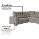 Ver mais imagens de Sofá Canto Retrátil e Reclinável Munique Tamanho 220cm X 175cm