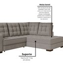 Ver imagem 6 de Sofá Canto Retrátil e Reclinável Munique Tamanho 220cm X 175cm