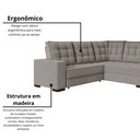 Ver mais imagens de Sofá Canto Retrátil e Reclinável Munique Tamanho 220cm X 175cm