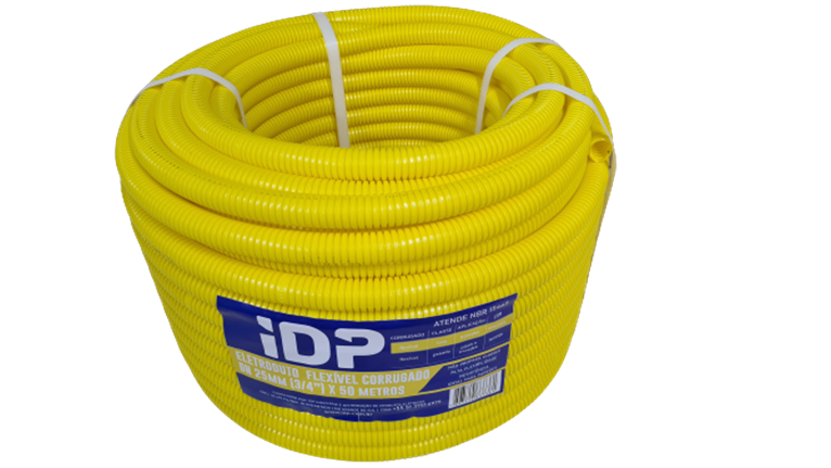 Conduíte Corrugado Amarelo 1 Polegada Rolo 25 Metros – Alta Resistência ...