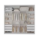 Ver imagem 3 de Guarda Roupa Trentino Mdf 242,3x230cm 2 Portas 6 Gavetas Branco 1030