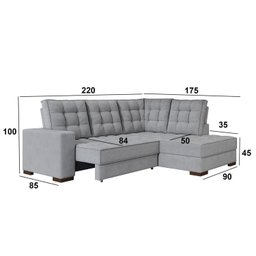 Sofá Canto Retrátil e Reclinável Munique Tamanho 220cm X 175 Cm - 4
